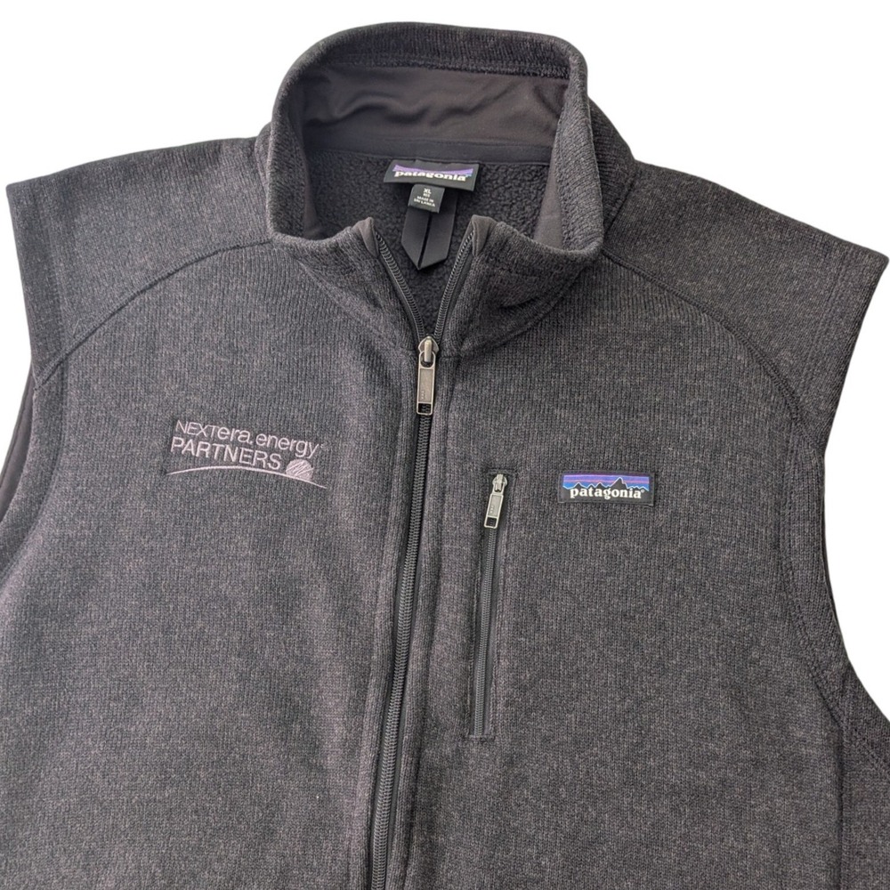 Patagonia Better Sweater‎ Vest Men's XL Black Full Zip Fleece NextEra Logo 25881